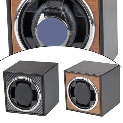 USB Battery Powered Single Watch Winder Winding Box PU Leath