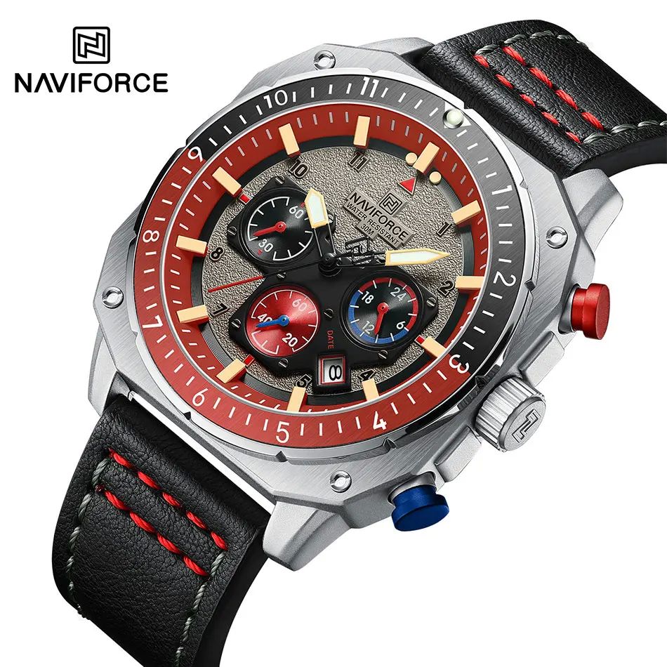NAVIFORCE Sports Multifunction Waterproof Watches for Men Fa