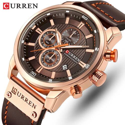 CURREN Brand Watch Men Leather Sports Watches Men's Army Mil