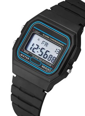 Sport LED Digital Watches for Men Simple Small Square Dial E