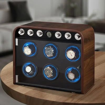 Luxury Wood Automatic Rotator Watch Winder Box Silent Winder