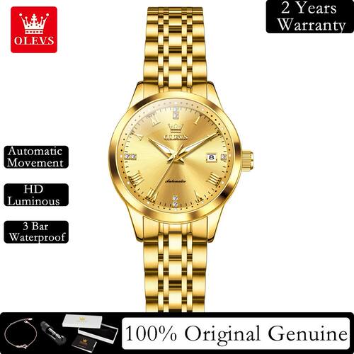 OLEVS Women's Watches Stainless Steel Luxury Ladies Waterpro