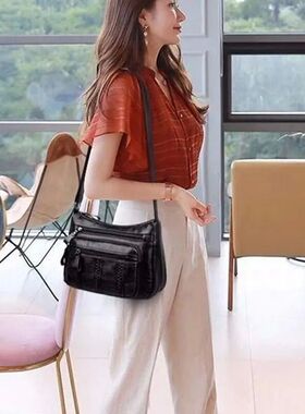 Women's Bag PU Multilayered Soft Leather Ladies Fashion Simp