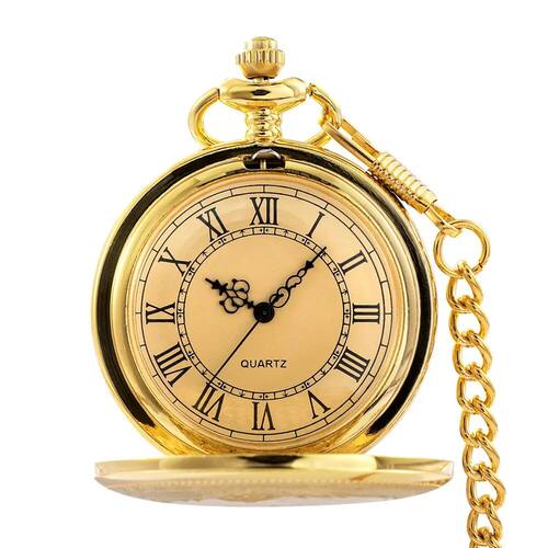 Antique Steampunk Vintage Roman Numerals Quartz Pocket Watch