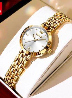 OLEVS Luxury Top Brand Women's Watches Elegant Fashion Gold