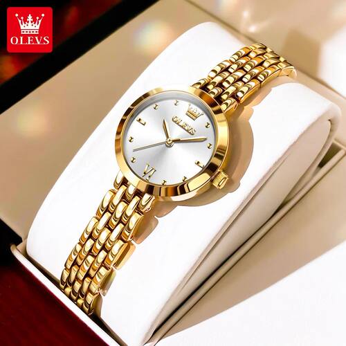 OLEVS Luxury Top Brand Women's Watches Elegant Fashion Gold
