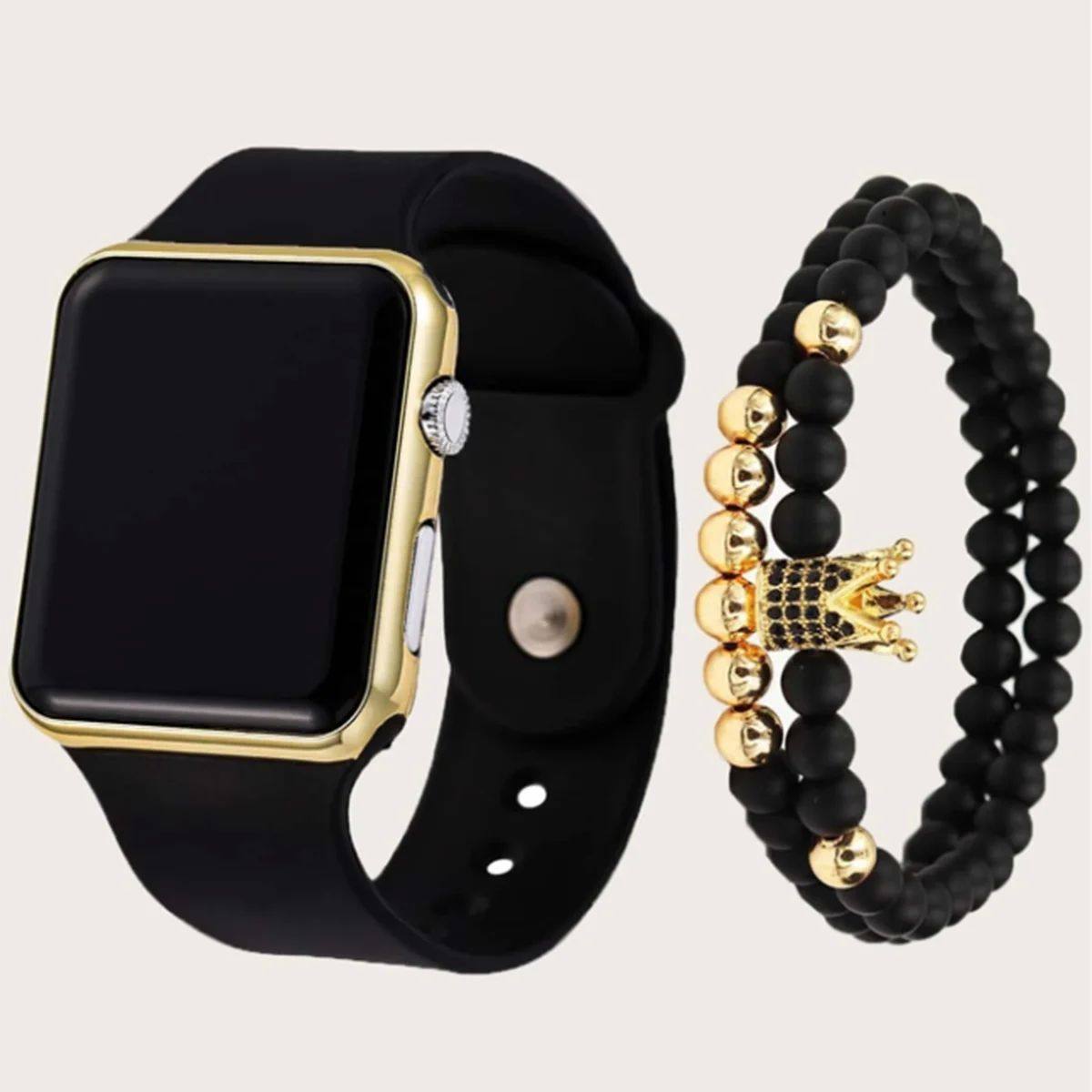 1pc Black Plastic Strap Fashionable Square Dial Electronic W,手表,国产腕表,淘宝优惠券,粉丝福利购,淘宝优惠卷