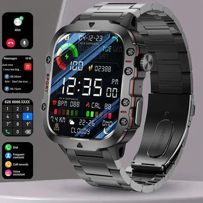 2025 New Military Smart Watch Men IP68 5ATM Outdoor Sports F