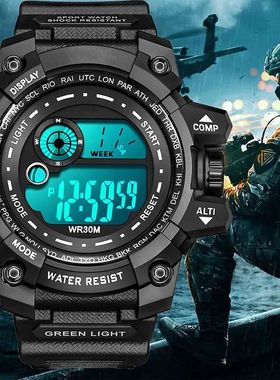 YIKAZE Men LED Digital Watches Luminous Fashion Sport Waterp