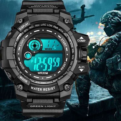 YIKAZE Men LED Digital Watches Luminous Fashion Sport Waterp