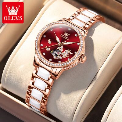 OLEVS 7001 Women Watch Top Brand Fashion Mechanical Wristwat