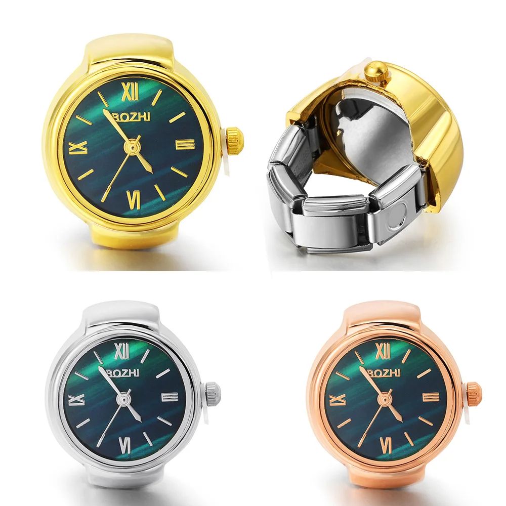 GEMOSA Round Finger Watch Stainless Steel Italian Charm Link