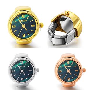 GEMOSA Round Finger Watch Stainless Steel Italian Charm Link