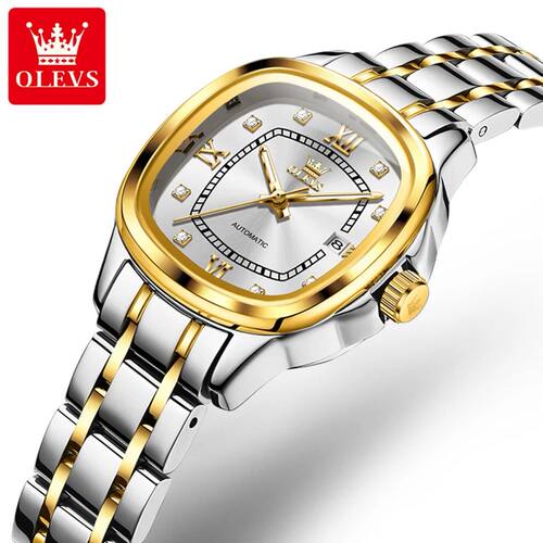 OLEVS 9810 Automatic Mechanical Watch for Women Luxury Diamo