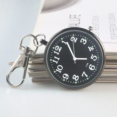New Pocket Watch Keychain Remote Control Clock With Battery
