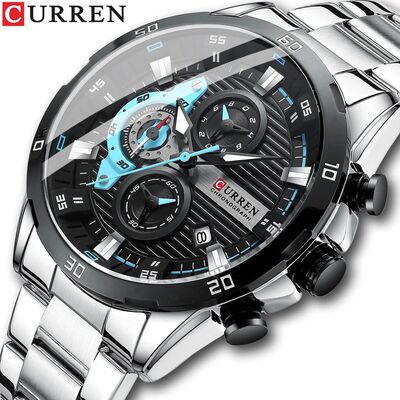 CURREN Stainless Steel Watches for Mens Creative Fashion Lum