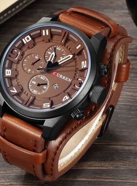 New Watches CURREN Luxury Brand Men Watch Leather Strap Fash