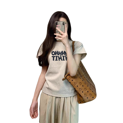 欧货洋气正肩短袖t恤女夏季上衣