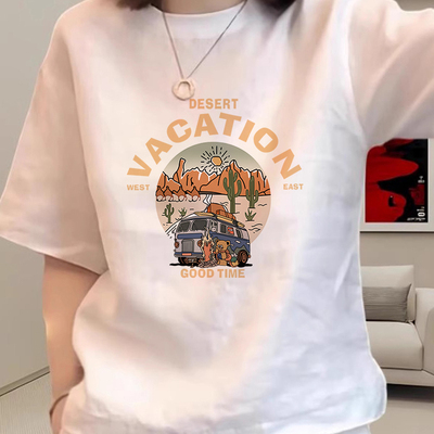 纯棉短袖t恤女士2025年新款夏季