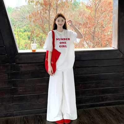 美式复古白色纯棉短袖t恤女2025新款爆款夏季宽松小众设计感上衣