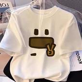 基础款 白色纯棉短袖 圆领上衣 夏季 宽松纯色打底衫 t恤女装 2025新款