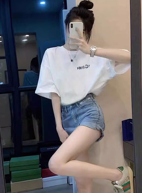 白色纯棉短袖t恤女装2026新款爆款夏季欧货欧洲站潮牌设计感上衣