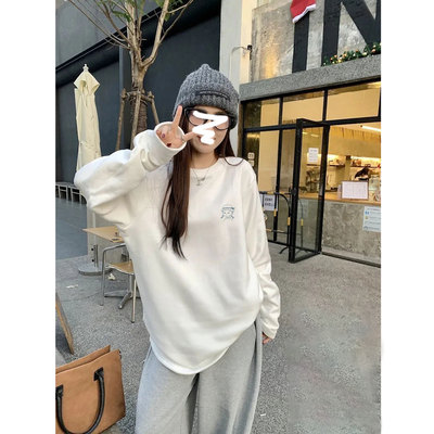 纯棉长袖t恤女装2025新款今年流行爆款秋冬季德绒内搭打底衫上衣