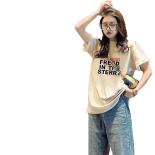 纯棉短袖t恤女装2026早春新款欧货夏季美式复古港味chic正肩上衣