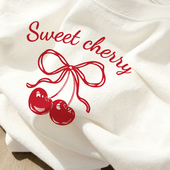 夏季 宽松显瘦上衣 正肩设计感小众美式 白色纯棉短袖 t恤女2026新款