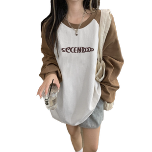 纯棉长袖t恤女2025早春新款秋冬季时尚洋气内搭高级感打底衫上衣