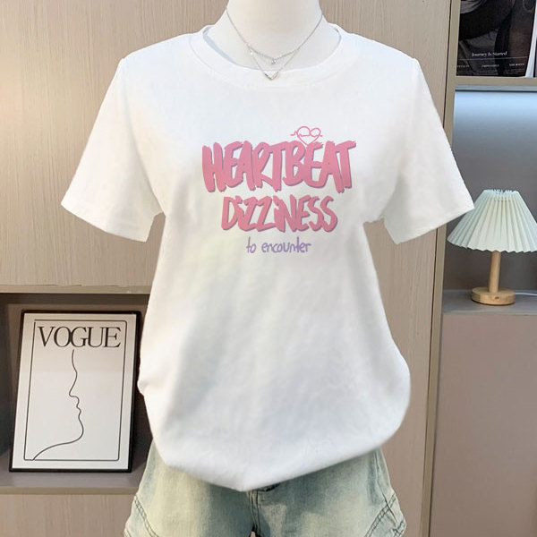 夏天巨好看白色纯棉短袖t恤女2025新款夏季微胖mm宽松巨显瘦上衣