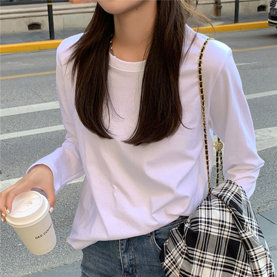 打底衫女内搭秋冬季宽松加绒上衣