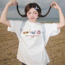 纯棉短袖t恤女装2025新款宽松韩版慵懒风大码胖mm巨遮肚夏装上衣