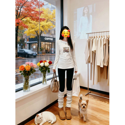 秋冬修身显瘦内搭打底衫女中长款遮屁股独特漂亮洋气长袖t恤上衣