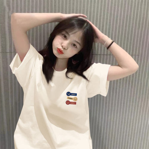 纯棉短袖t恤女2026新款夏季宽松显瘦韩版慵懒风胖mm大码女装上衣