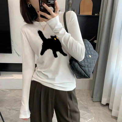 秋冬季韩版显瘦百搭圆领内搭上衣