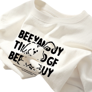 白色纯棉短袖t恤女装2026早春新款欧货夏季宽松韩系chic别致上衣