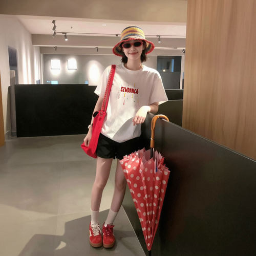 纯棉短袖白t恤女装2026新款今年流行爆款夏季高级感chic别致上衣