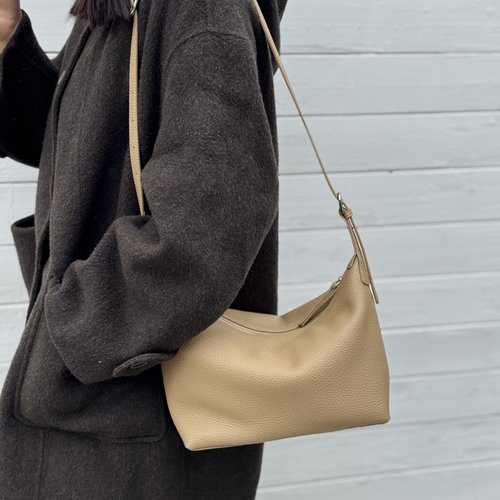 高级感头层togo牛皮腋下通勤包女