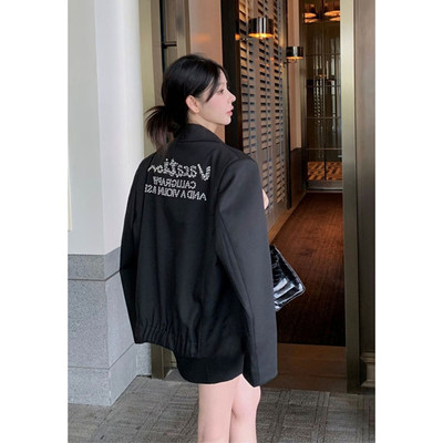 秋冬新款黑色西装外套女