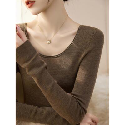 时尚秋季低圆领长袖气质