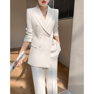 白色西装外套女2025新款