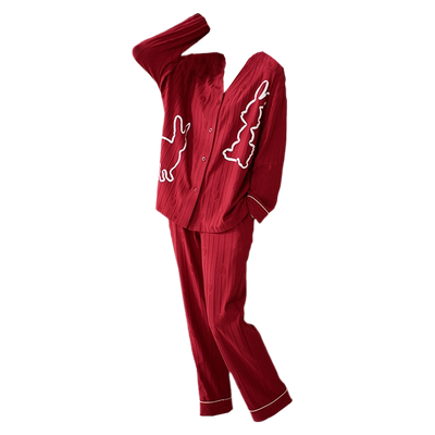 女士纯棉拉架长袖家居服