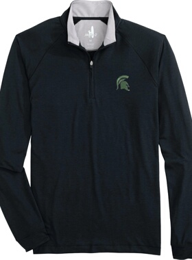 代购johnnie-O高尔夫长袖衫男大学联名款Michigan State Golf