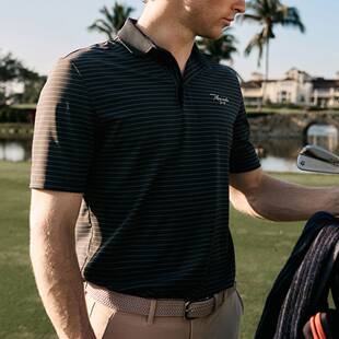 golf 男限量条纹款 Tech Striped Shirt Macade高尔夫短袖 Script 衫