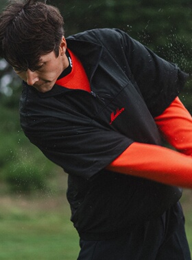 代购MALBON高尔夫短袖衫简约时尚风衣MEMBERS WINDSHIRT