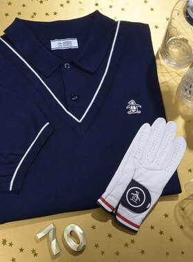 Original Penguin高尔夫短袖衫男针织款70's Heritage Knit Polo