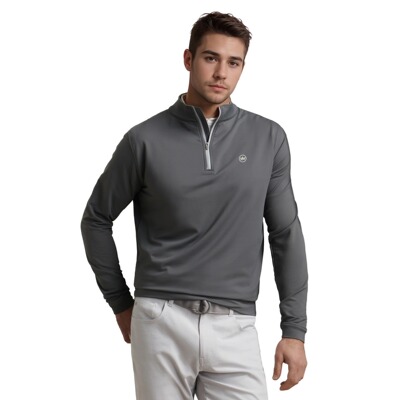 代购Peter Millar高尔夫长袖衫男子弹力舒适款Perth Performance