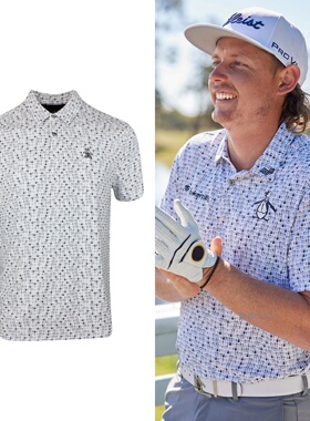 代购Original Penguin Golf HaveaBeer Print男子高尔夫短袖衫