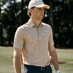 限量印花舒适弹力款 衫 golf Tech Script 代购 Macade高尔夫短袖
